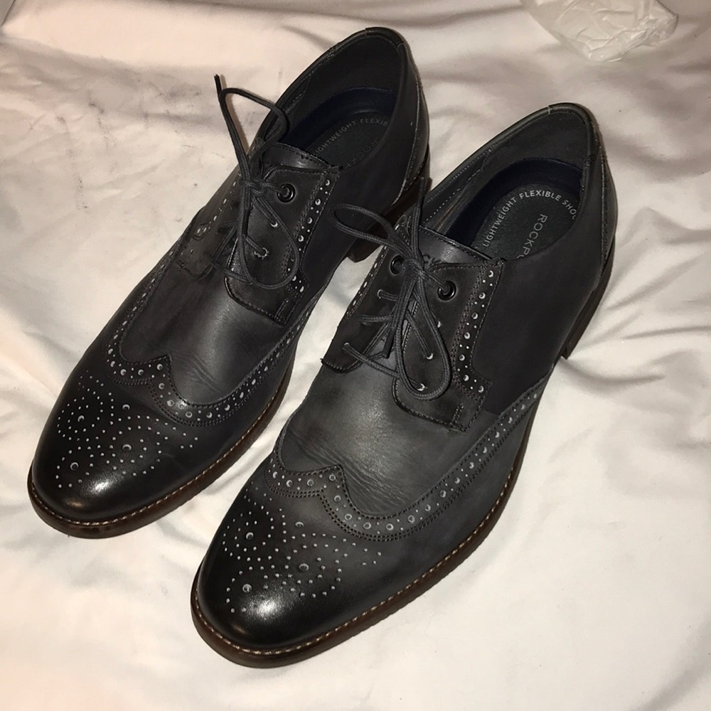 Rockport Oxford Dress Shoes 12 Men’s Gray